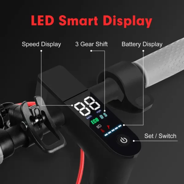 Tragbarer Elektroroller für Erwachsene – 630W Motor, bis zu 16 MPH, 18 Meilen Reichweite, 8,5" Vollgummireifen, klappbar, LCD-Display, App-Steuerung, Dual-Scheibenbremsen - Image 5