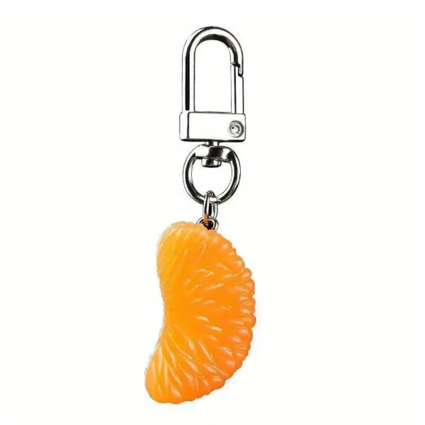Charmantes Orangenfrucht Schlüsselanhänger - Süßer PVC Lebensmittelanhänger für Taschen & Autos, perfektes Geschenk für Frauen und Mädchen – Bild 6