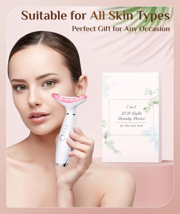Led Electric Facial Massager, Vibrating Facial Massager with Thermals – Bild 7