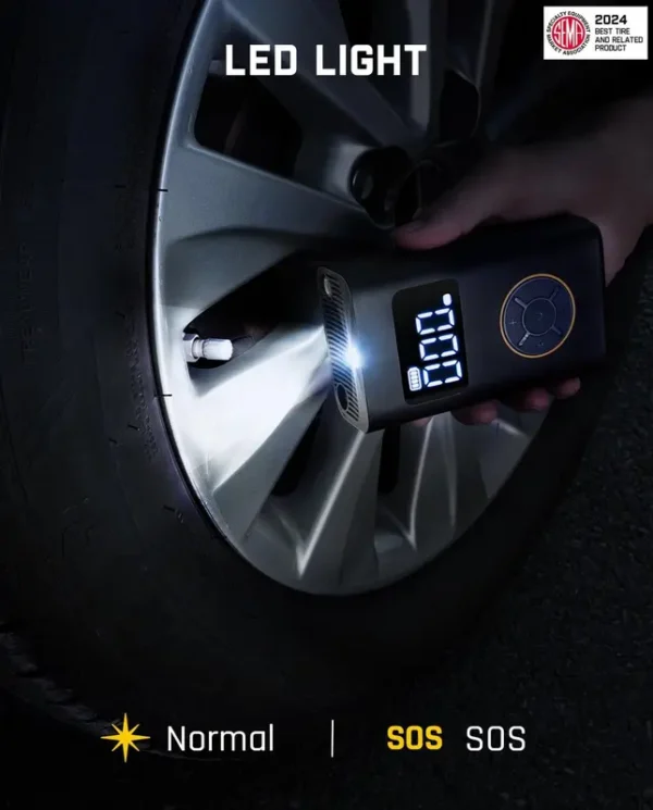 Fanttik-X9 Pro Tragbarer Reifenfüller für Kompaktwagen, 1Min schnelle elektrische Fahrradpumpe mit digitalem Reifendruckmesser, 150PSI Luftkompressor für Elektrofahrrader, Motorräder, Bälle - Image 8