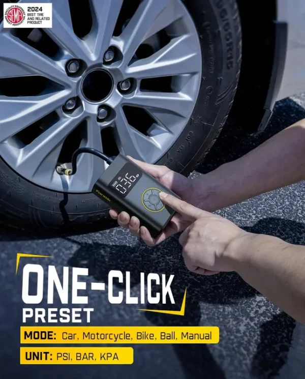 Fanttik-X9 Pro Tragbarer Reifenfüller für Kompaktwagen, 1Min schnelle elektrische Fahrradpumpe mit digitalem Reifendruckmesser, 150PSI Luftkompressor für Elektrofahrrader, Motorräder, Bälle - Image 7