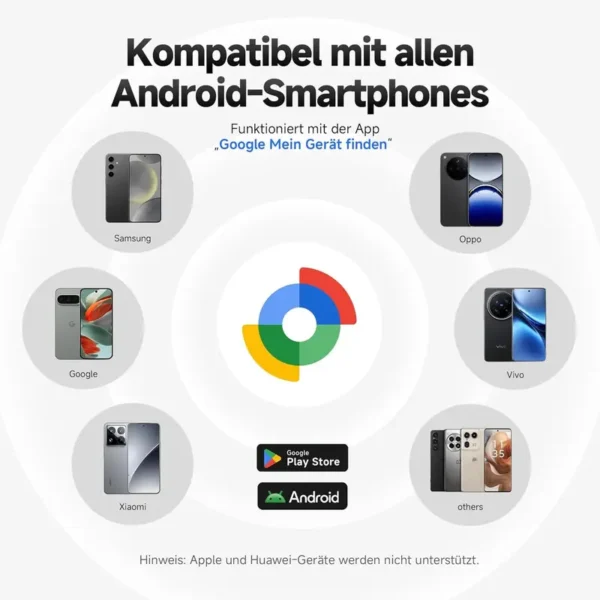 GPS Tracker für Android,Google Autorisiert, Bluetooth-Tracker ,SmartTag Key Finder für Gepäck/Auto/Brieftasche/Fahrrad/Haustiere , Schwarz - Image 5